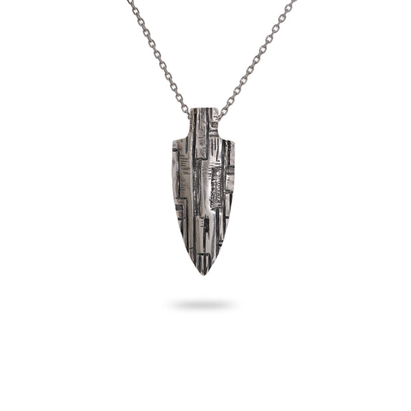 925 oxidized silver pendant & 925 silver spiga chain 24 inch