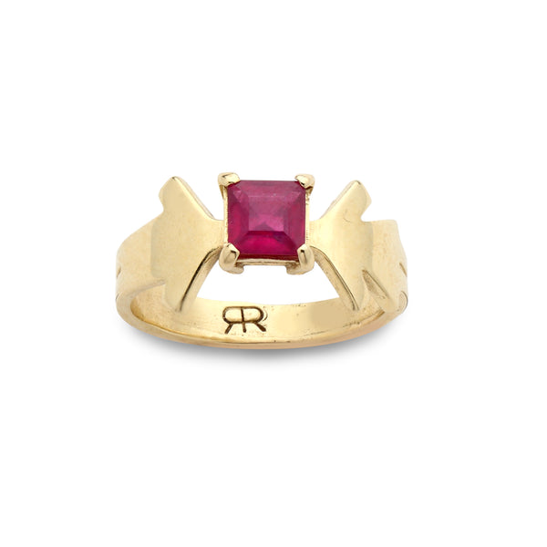 14K Gold Ring with Ruby