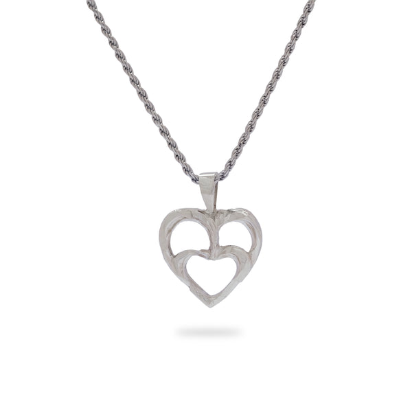 OKSH12 925 Silver Heart Pendant