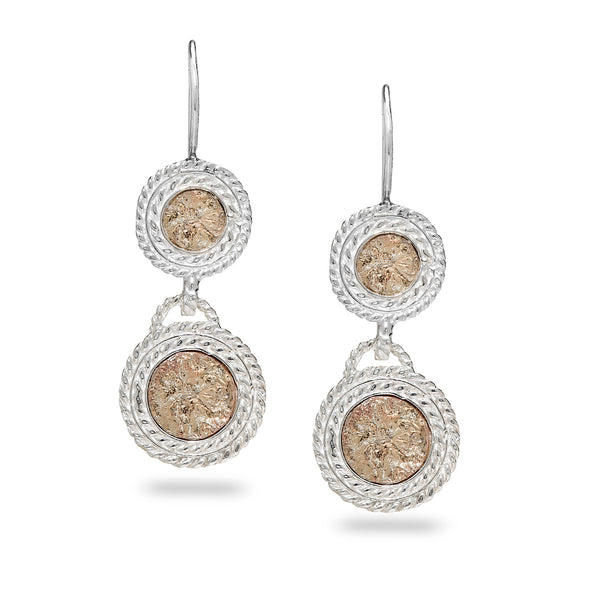 925 silver & 9k gold earring