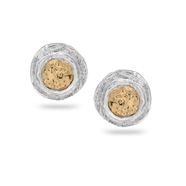 925 Silver & 9K Gold Earring