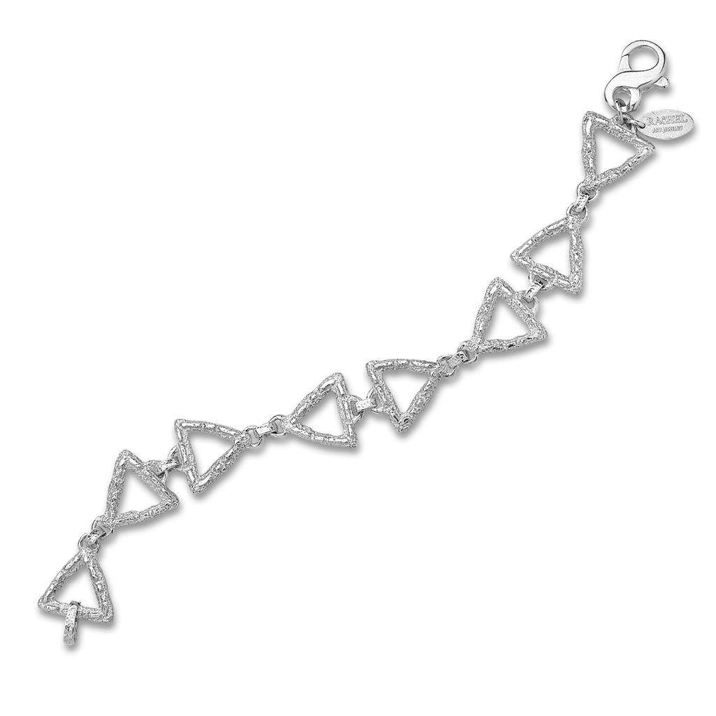 925 Silver Triangular Linked Bracelet