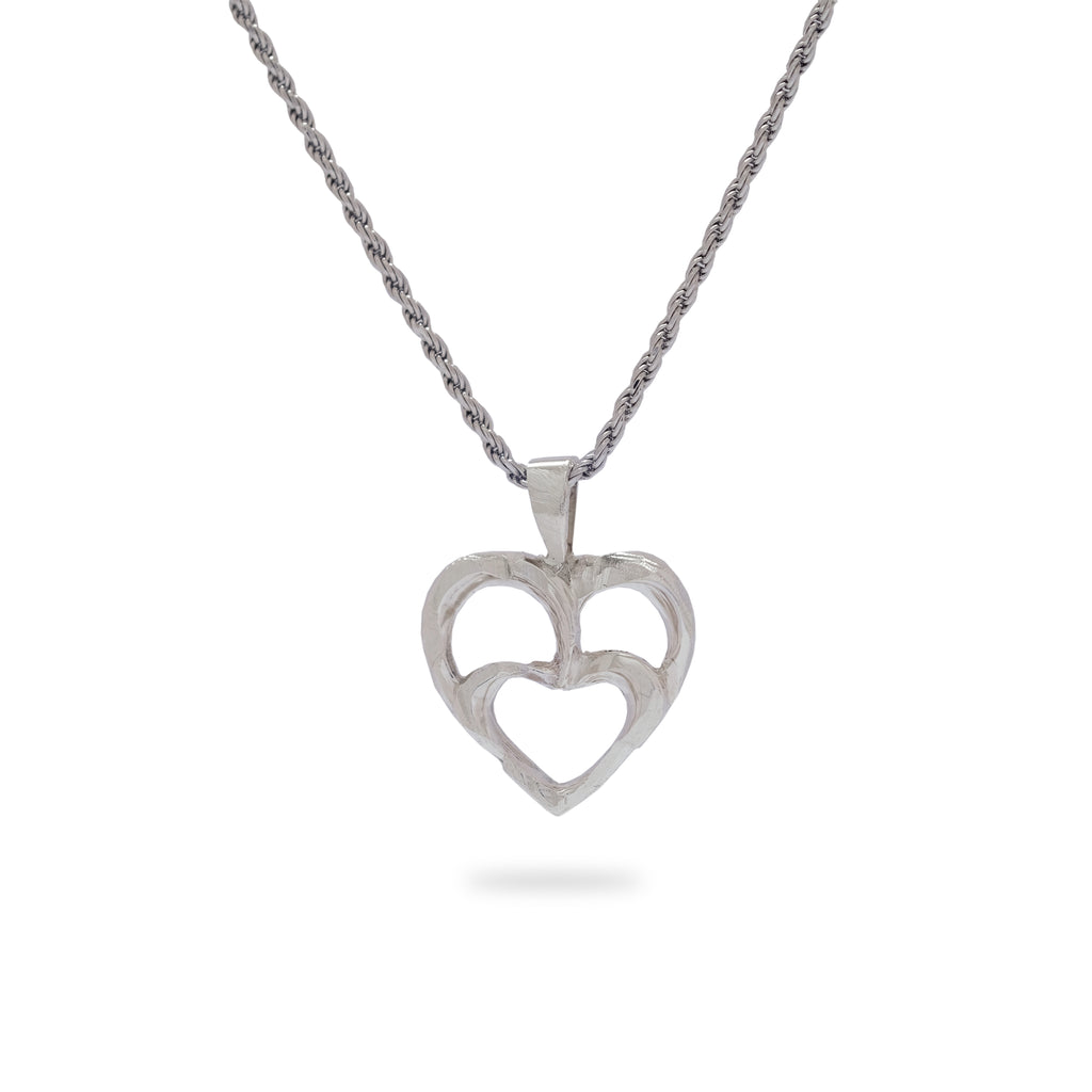 OKSH12 925 Silver Heart Pendant