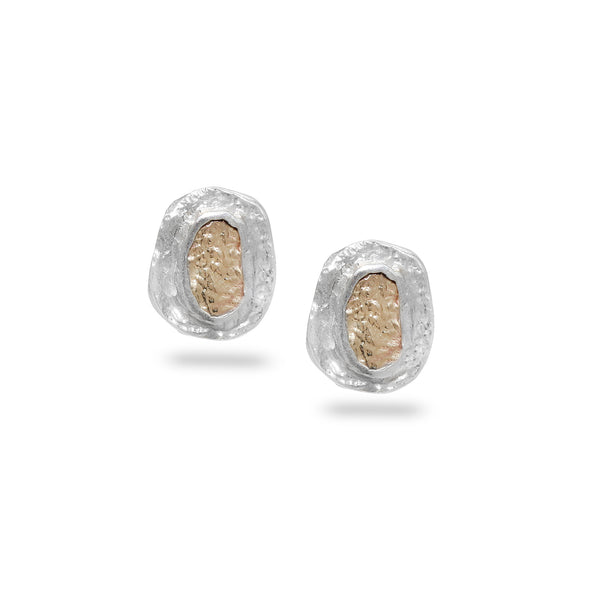 925 Silver & 9K Gold Earrings